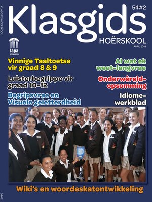 cover image of Klasgids April 2019 Hoërskool